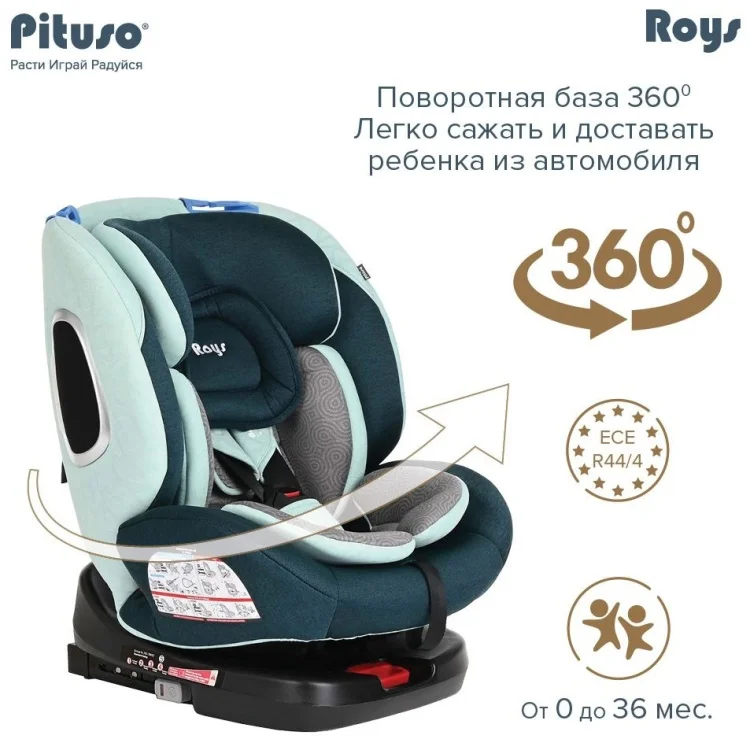 Удерживающее устройство PITUSO 0-36 кг Roys Emerald Grey/Изумрудно-Серый YB102A-Emerald Grey заказать