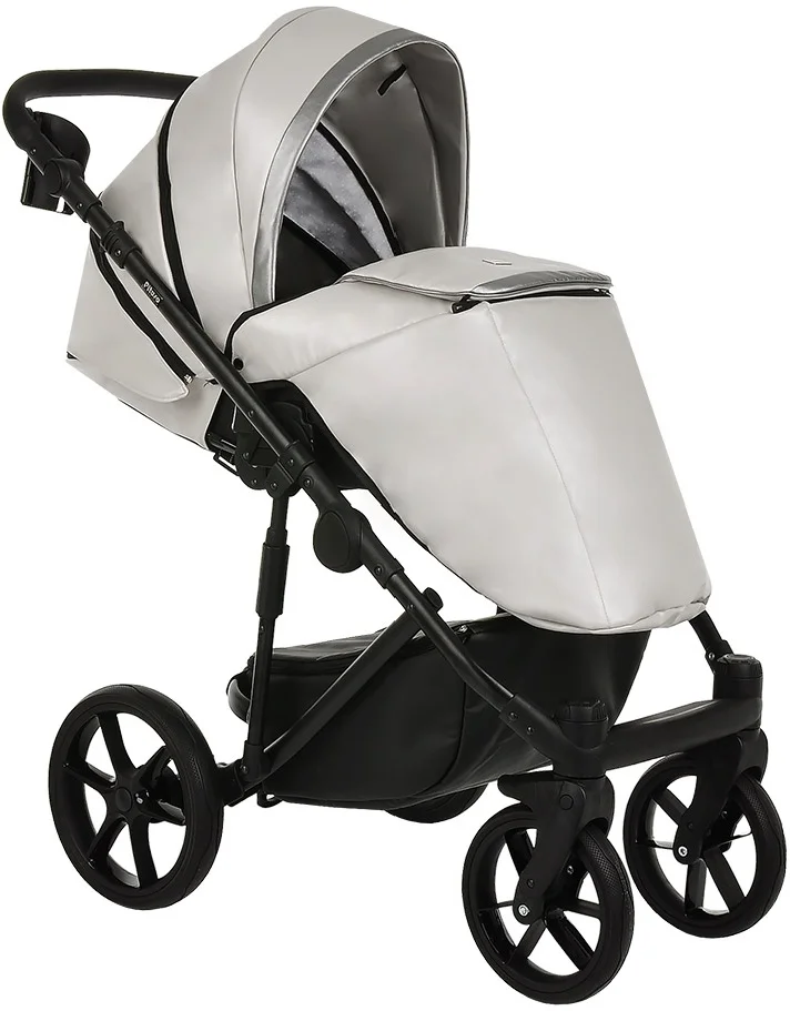 Фото Коляска PITUSO 2 в1 Luna Luxury короб+прогулка Кожа/Silver Grey 10202