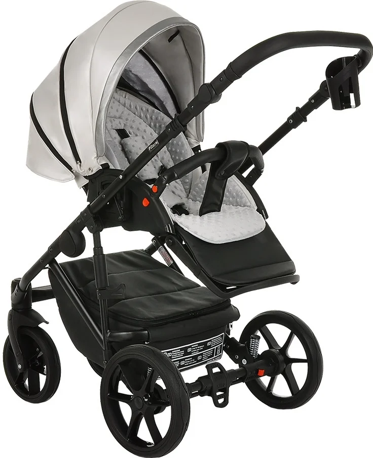 Коляска PITUSO 2 в1 Luna Luxury короб+прогулка Кожа/Silver Grey 10202