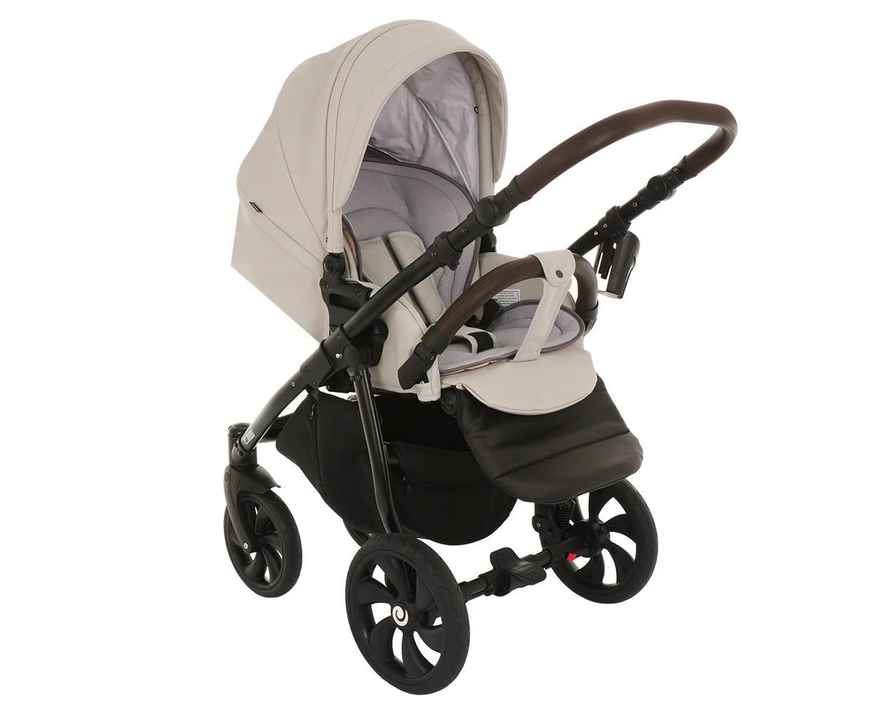 Фотография Коляска TUTIS 2 в 1 NANNI Leather Light beige/Dark brown 892398/Г