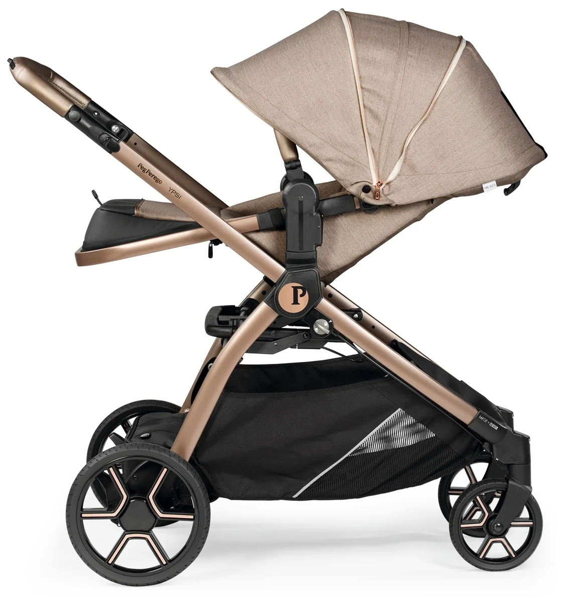 Фото Коляска PEG PEREGO YPSI CLASS BEIGE + адаптор Primoviaggio LINKS IP15300000SU36SU56