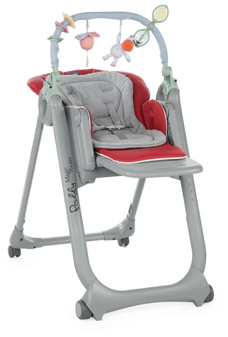 Стульчик для кормления CHICCO Polly Magic Relax Red Passion