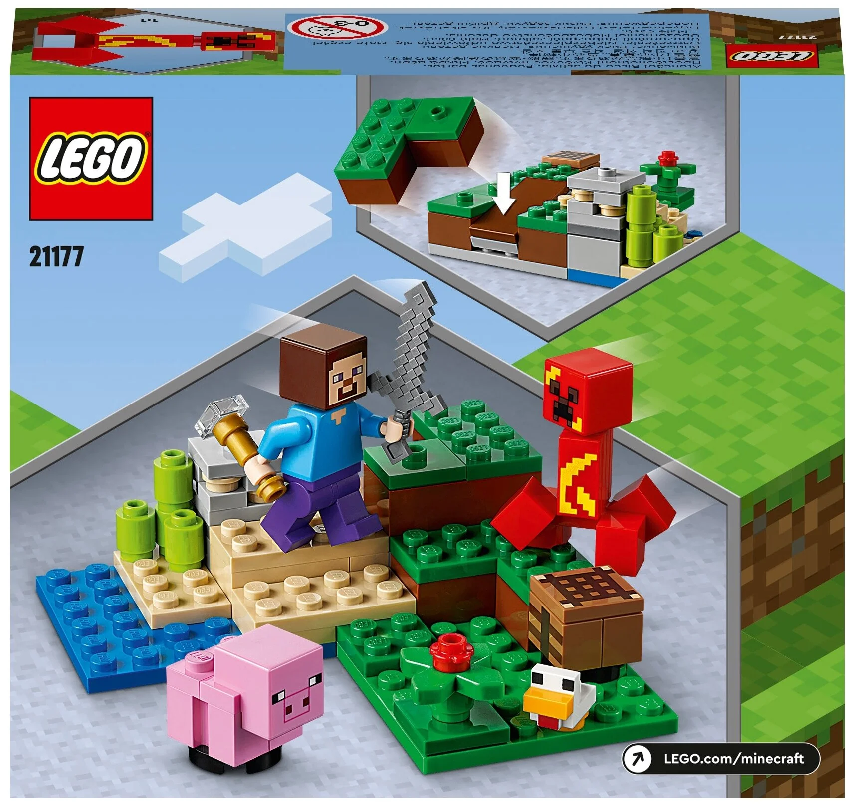 Фото Конструктор LEGO 21177 Minecraft Засада Крипера