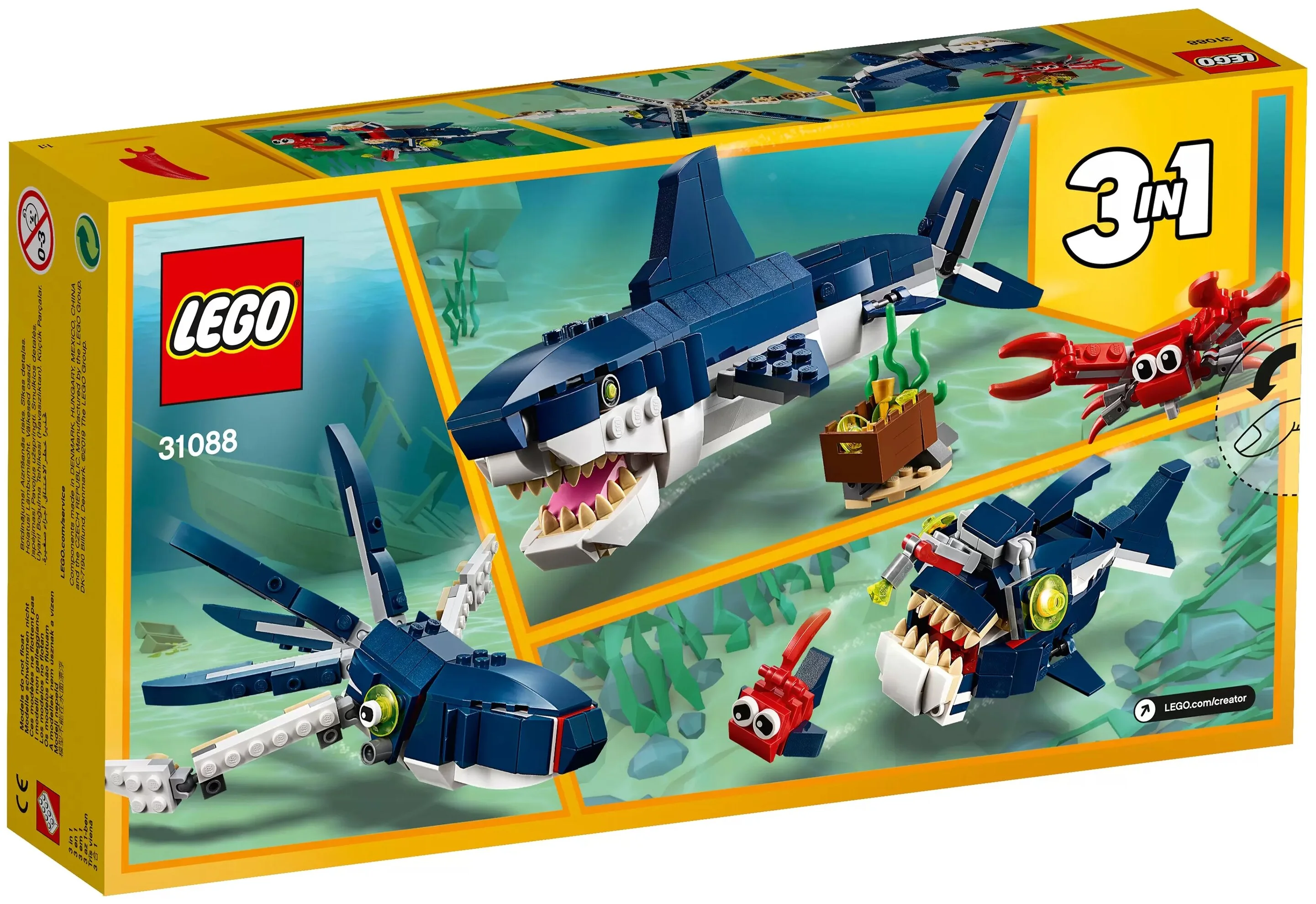 Конструктор LEGO 31088 Криэйтор Обитатели морских глубин Казахстан