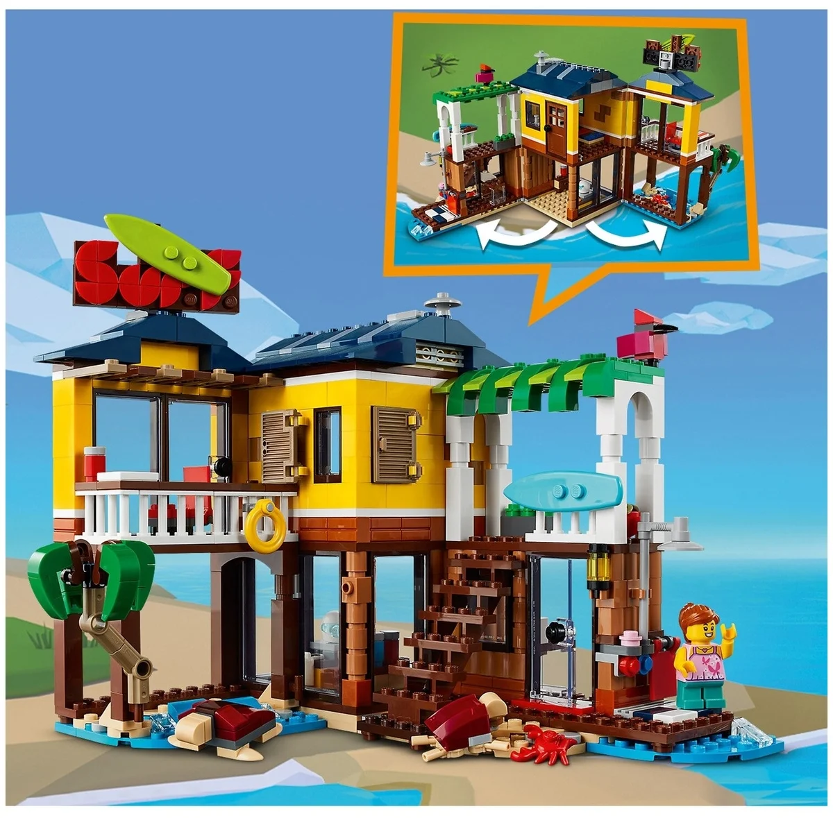 Конструктор LEGO 31118 Криэйтор Пляжный домик серферов Казахстан