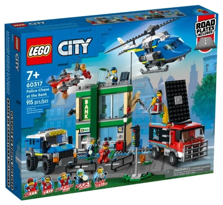 Конструктор LEGO 60317 Город Полицейская погоня в банке Казахстан