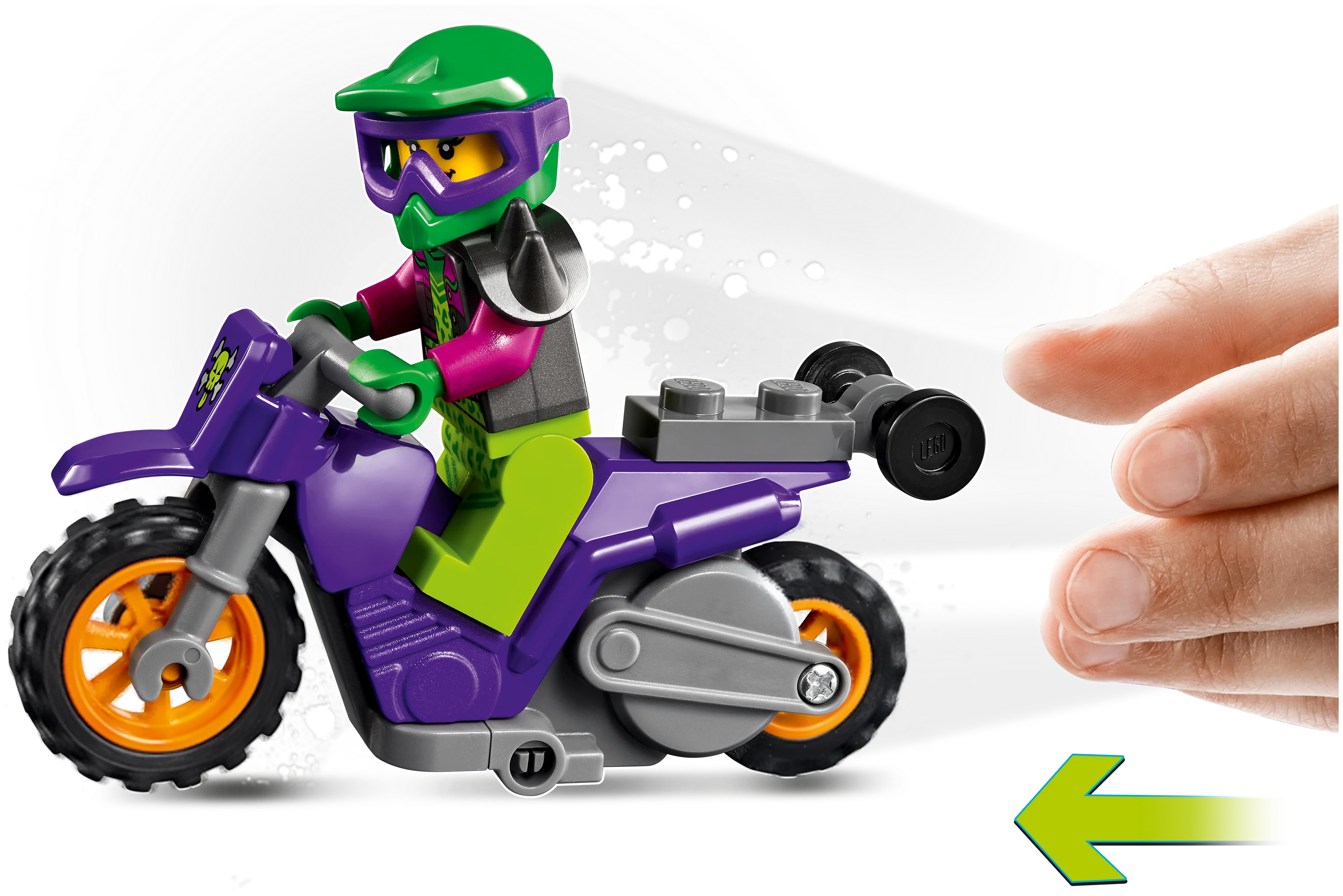 Конструктор LEGO 60296 Город Акробатический трюковый мотоцикл Казахстан