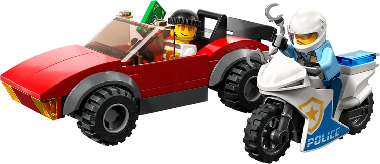 Конструктор LEGO 60392 Город Полицейская погоня на мотоцикле