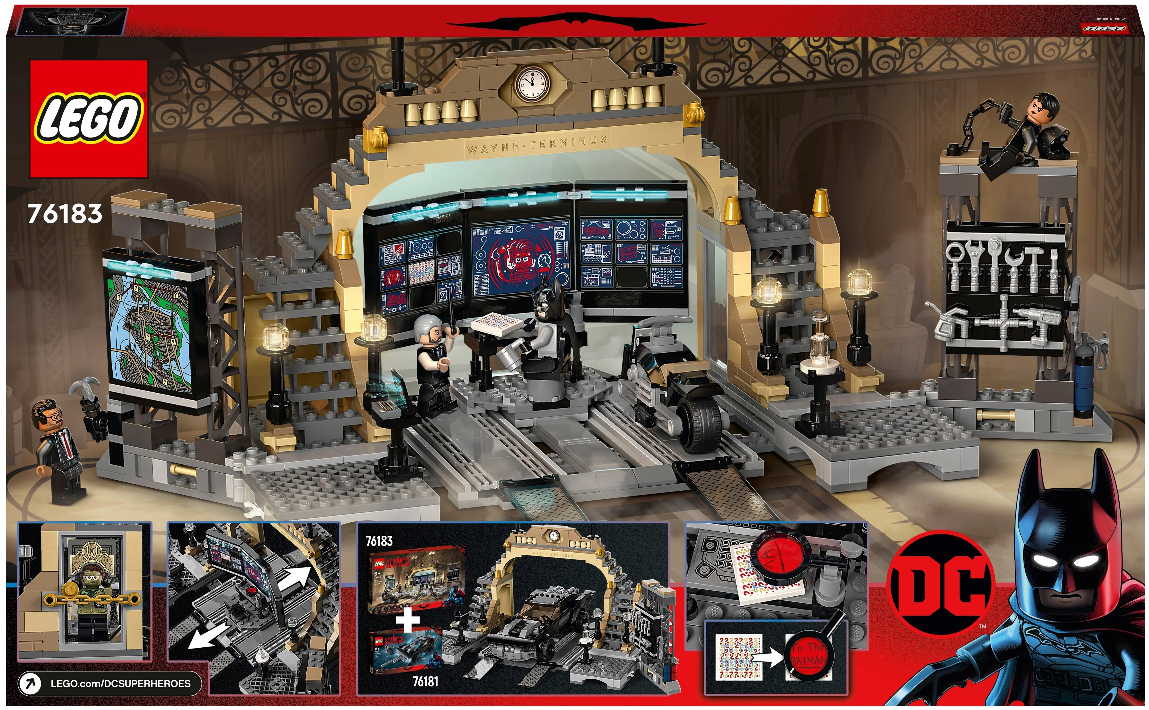 Фото Конструктор LEGO 76183 Супер Герои Бэтпещера: схватка с Загадочником