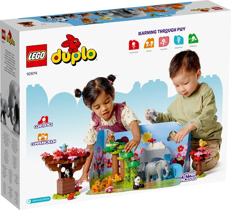Картинка Конструктор LEGO 10974 Дупло Дикие животные Азии