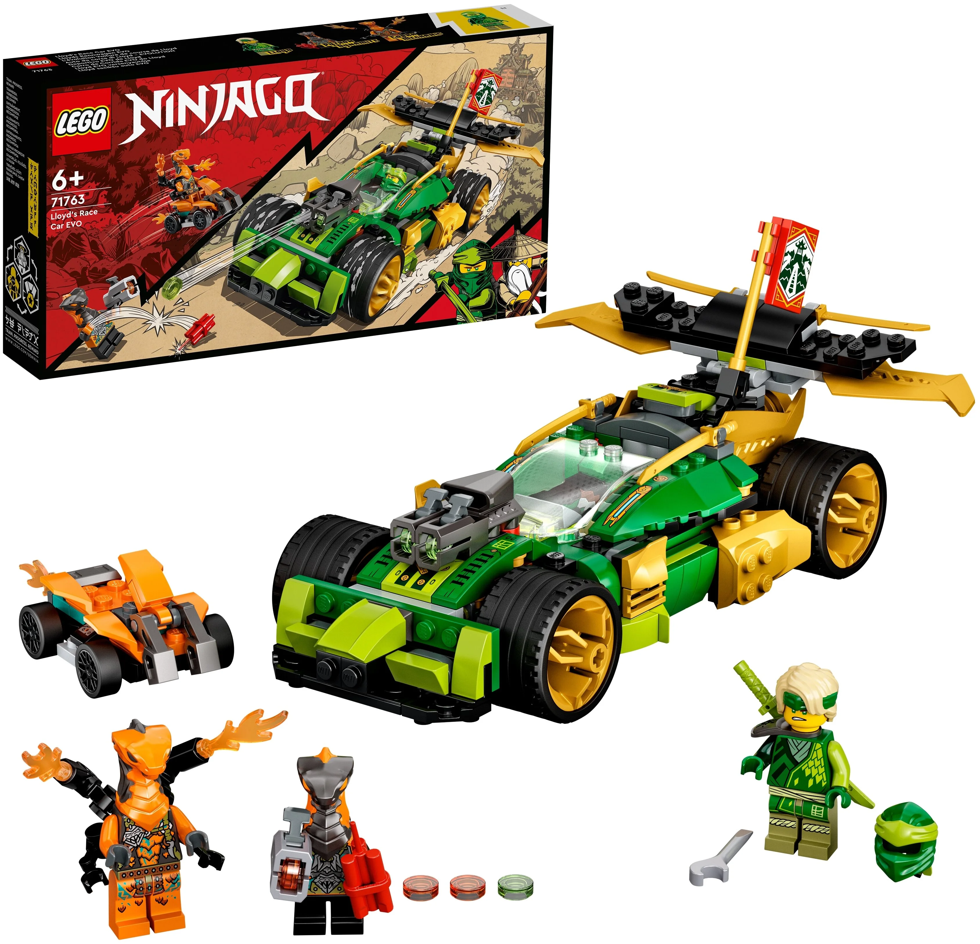 Фотография Конструктор LEGO Гоночный автомобиль ЭВО Ллойда Ninjago 71763