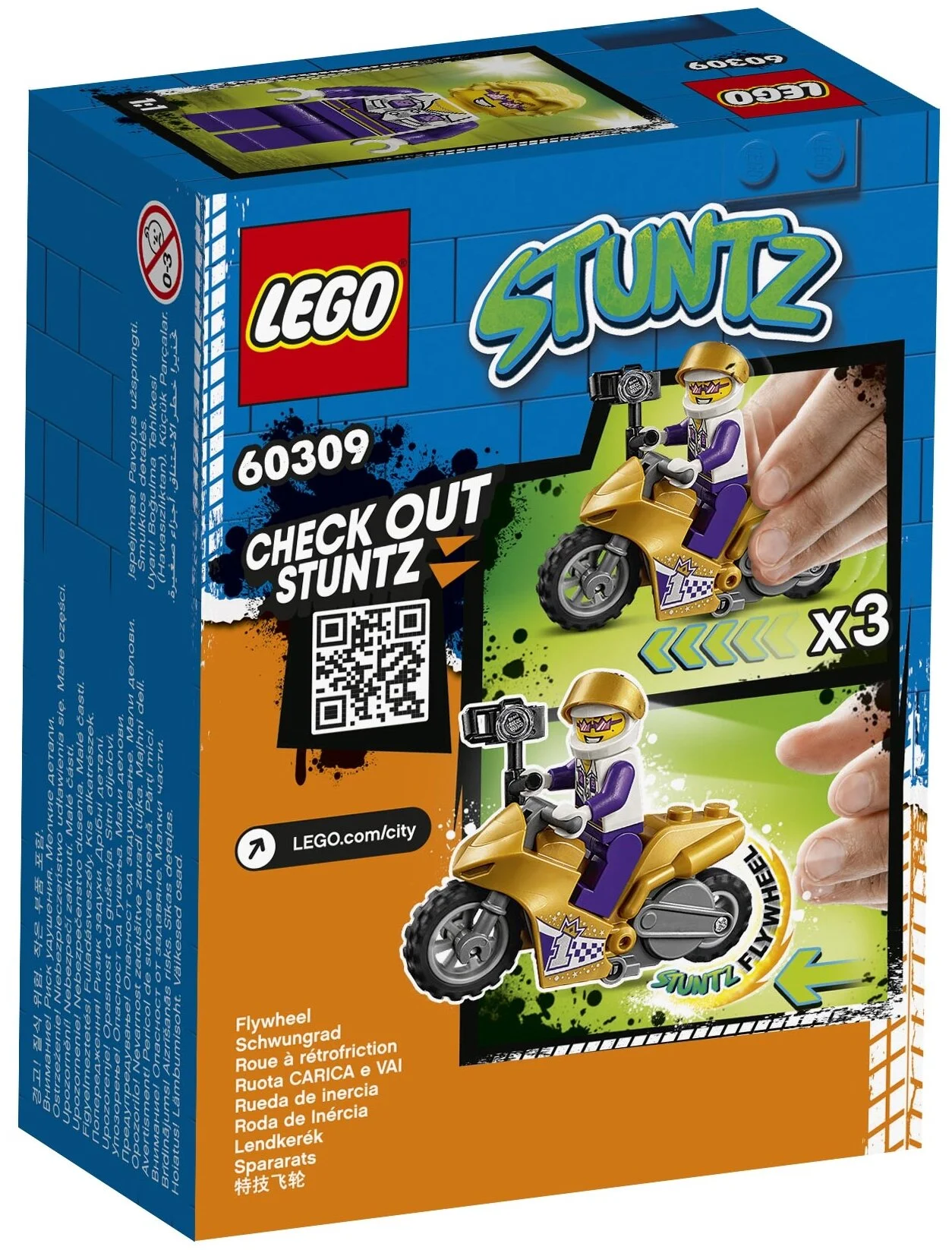 Фото Конструктор LEGO 60309 Город Трюковый мотоцикл с экшн-камерой