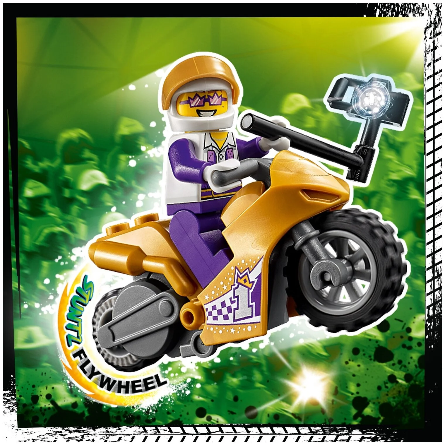 Конструктор LEGO 60309 Город Трюковый мотоцикл с экшн-камерой Казахстан