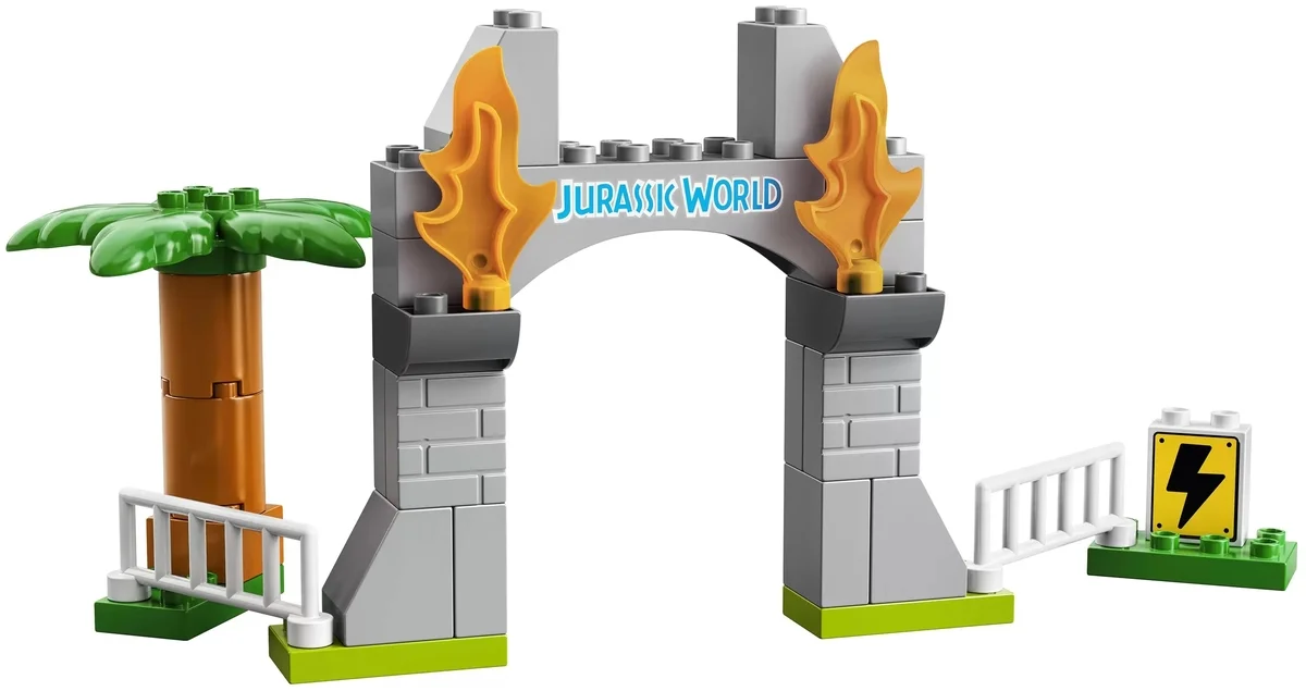 Цена Конструктор LEGO 10939 Дупло Побег динозавров: тираннозавр и трицератопс