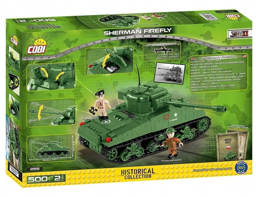 Фото Конструктор COBI Средний танк SHERMANN FIREFLY 2515