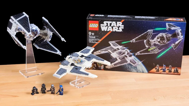 Фото Конструктор LEGO 75348 Звездные войны Мандалорский клыкастый боец и TIE-перехватчик