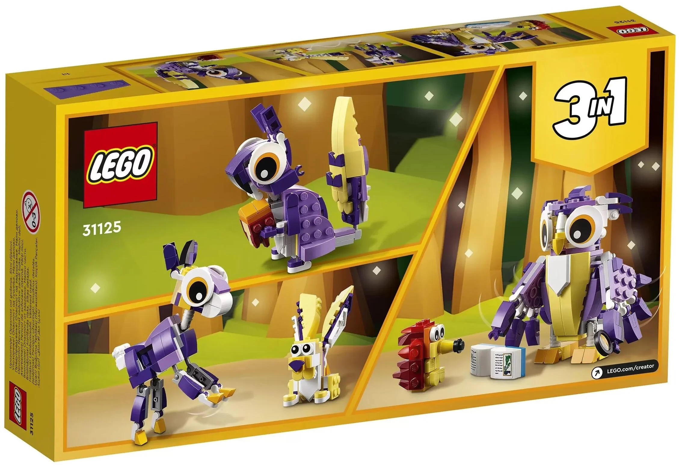 Конструктор LEGO Удивительные лесные обитатели Creator 31125 Казахстан