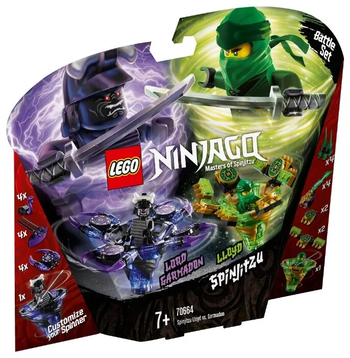 Конструктор LEGO Ллойд мастер Кружитцу против Гармадона Ninjago 70664