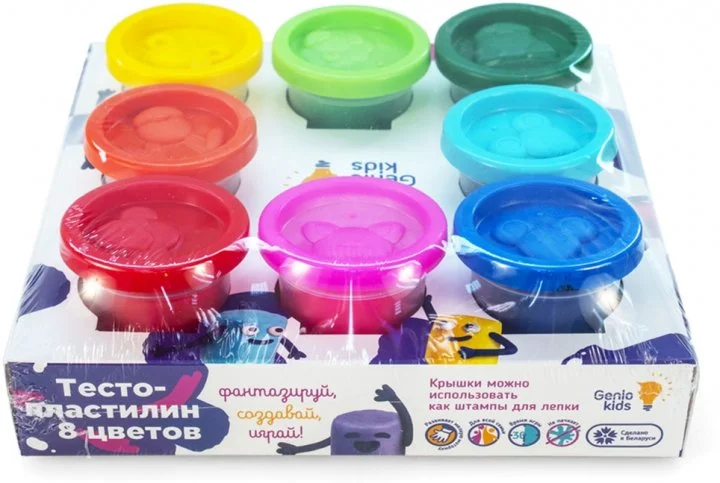 Фото Игровой набор GENIO KIDS TA1045 Набор для детской лепки «Тесто-пластилин 8 цветов»
