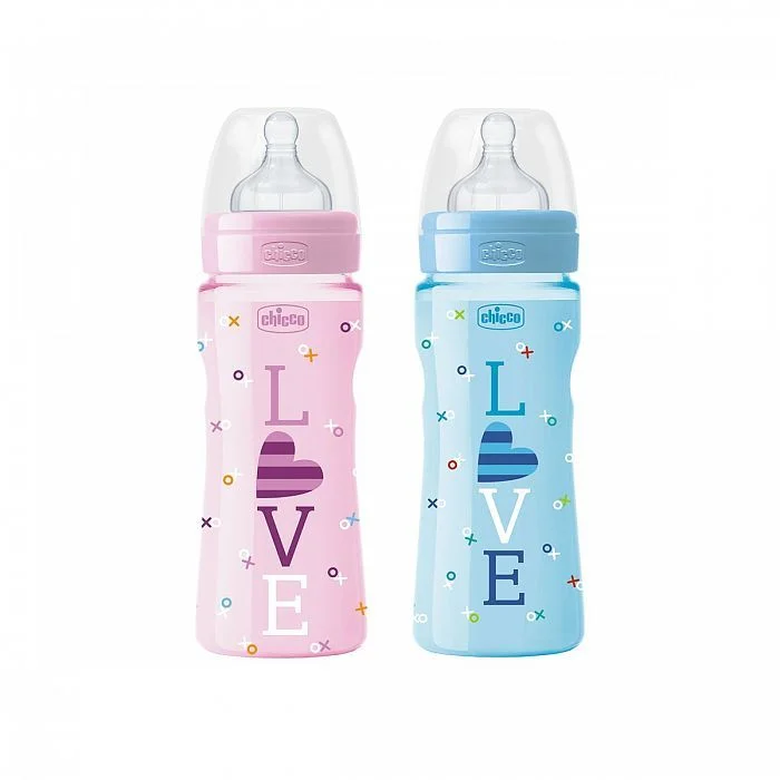 Фото Бутылочка CHICCO 00009562000000 Well Being LOVE силикон 250мл 2+
