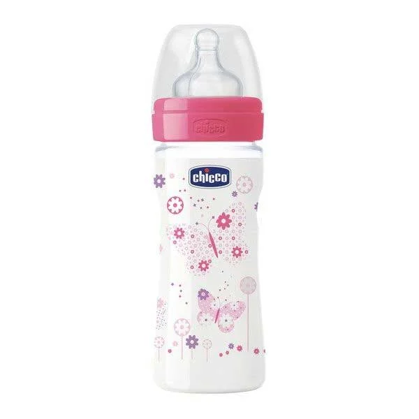 Бутылочка CHICCO 863044 Wellbeing ADJ GIRL 250мл
