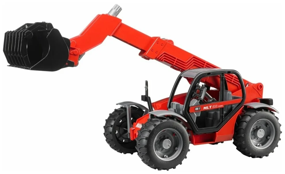 Машинка BRUDER Погрузчик колёсный Manitou MLT 633 с телескопическим ковшом 02-125
