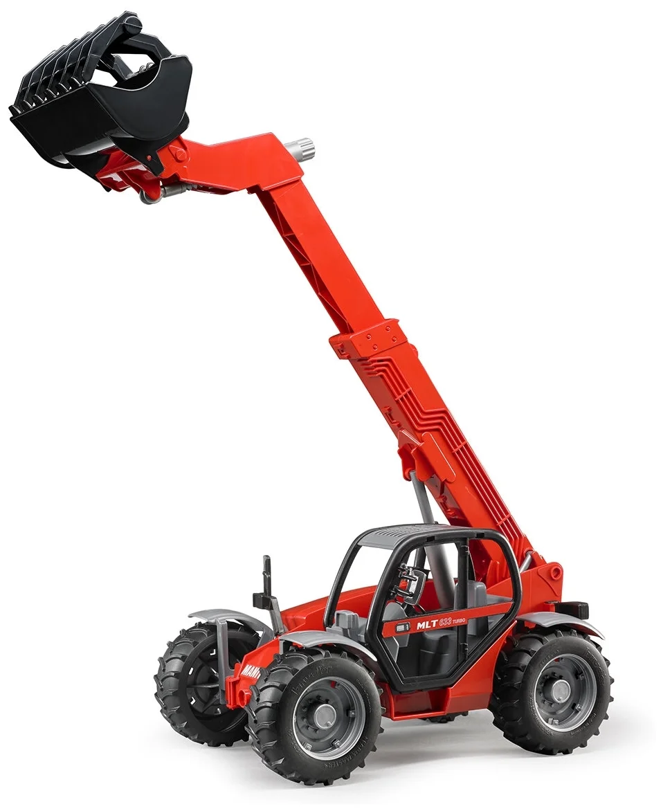 Фото Машинка BRUDER Погрузчик колёсный Manitou MLT 633 с телескопическим ковшом 02-125