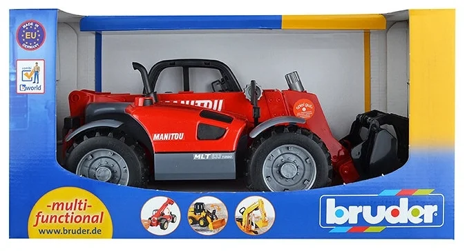 Купить Машинка BRUDER Погрузчик колёсный Manitou MLT 633 с телескопическим ковшом 02-125