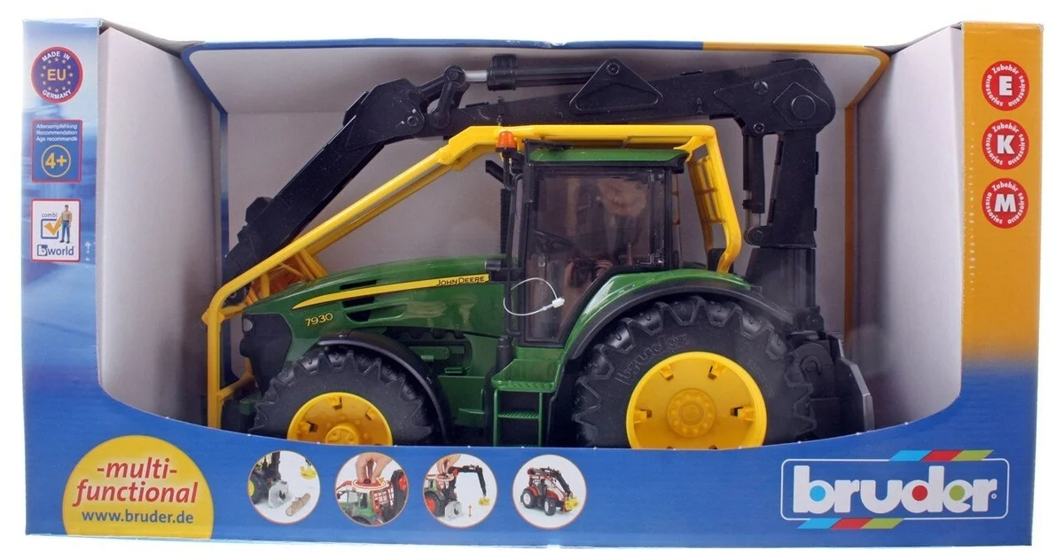 Картинка Трактор BRUDER John Deere 7930 с ковшом 03-051