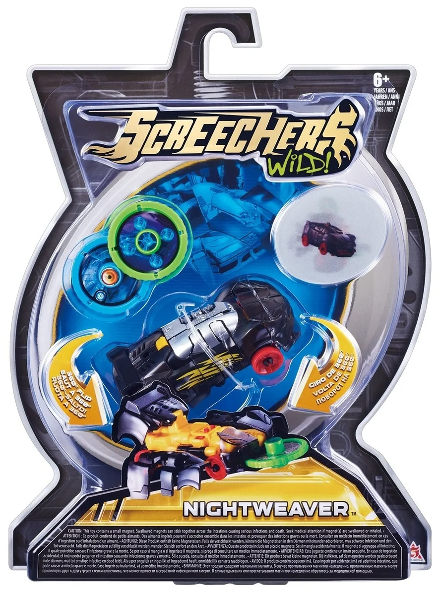 Купить Машинка-трансформер Screechers Wild Найтвивер черный 34820
