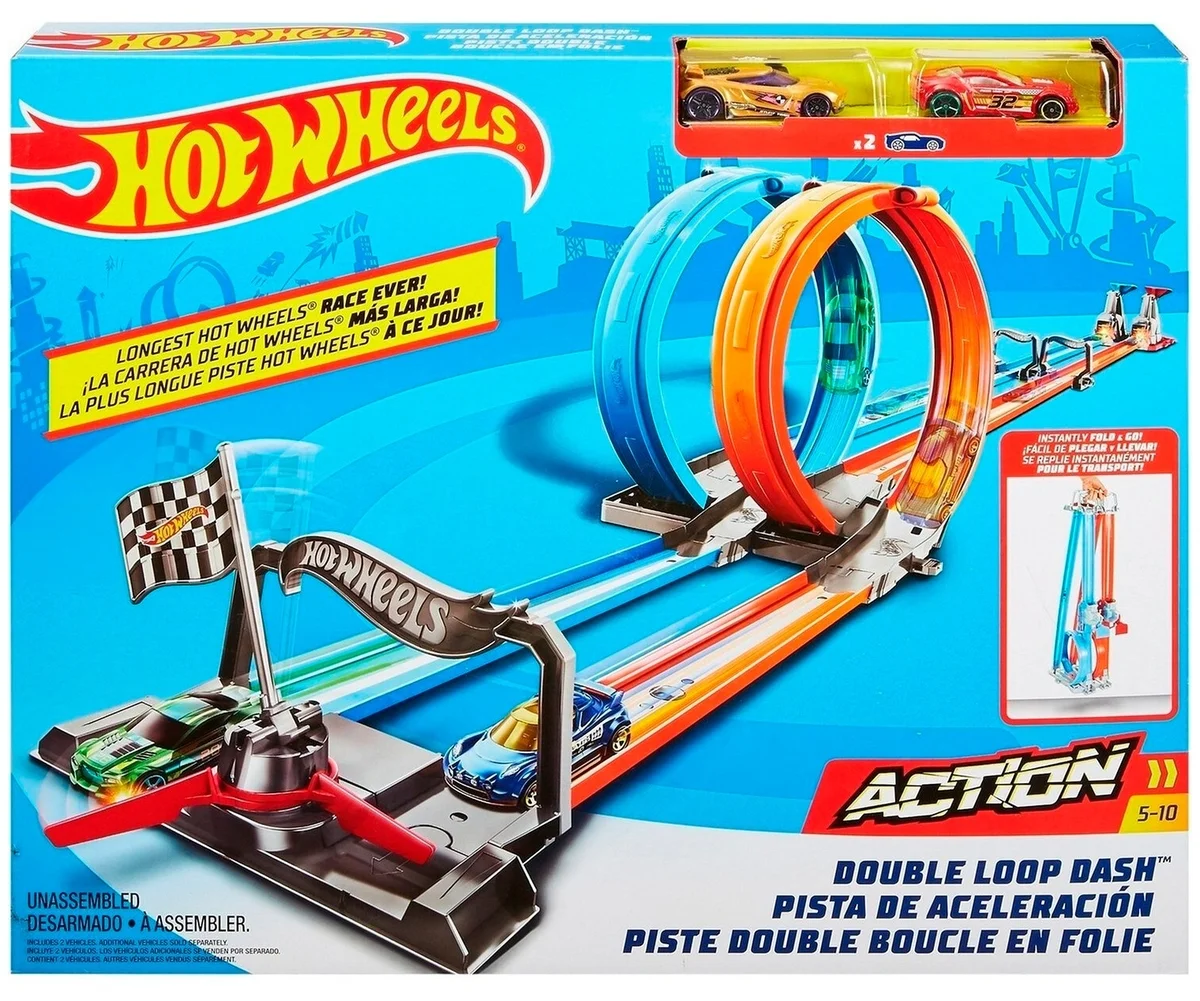 Цена Игровой набор HOT WHEELS Двойная петля GFH85