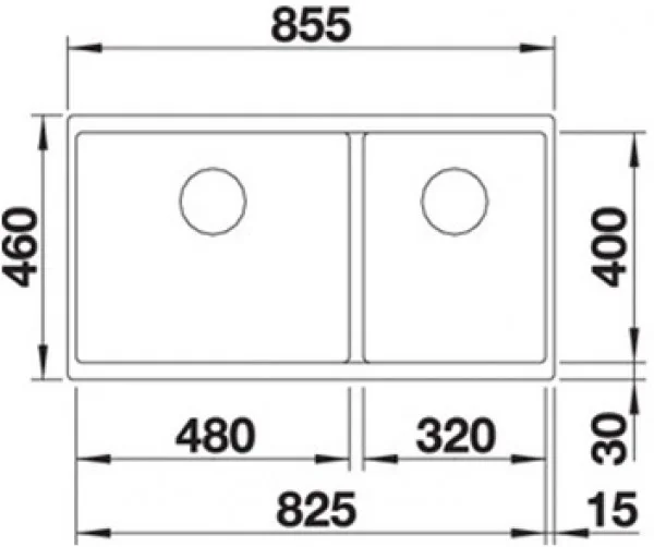 Фото Кухонная мойка BLANCO Subline 480/320-U черный (525993)