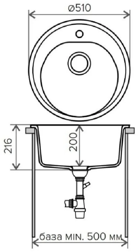 Фото Кухонная мойка POLYGRAN F-08 Gray
