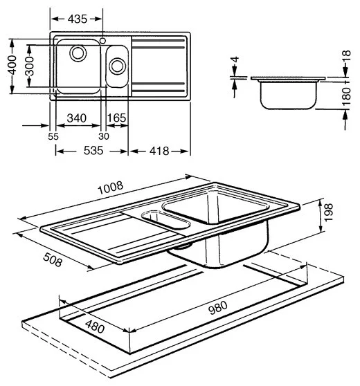 Фото Кухонная мойка SMEG LP102D-2