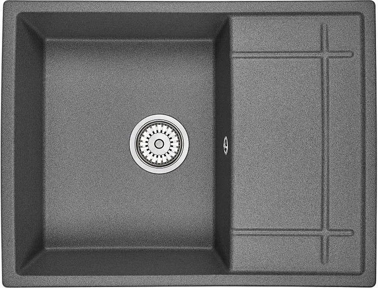Кухонная мойка Granula 6501 ГРАФИТ (Black-Grey) кварц