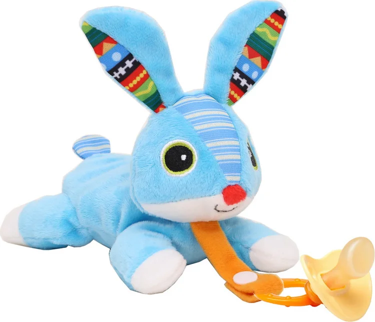 Фото Развивающая игрушка BIBA TOYS держатель для соски Зайчонок Брюс 820