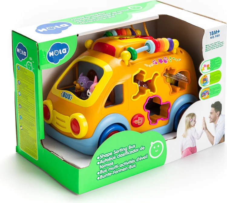 Фото Развивающая игрушка HOLA TOYS &amp;amp;quot;Веселый автобус&amp;amp;quot;, со светом и звуком 988