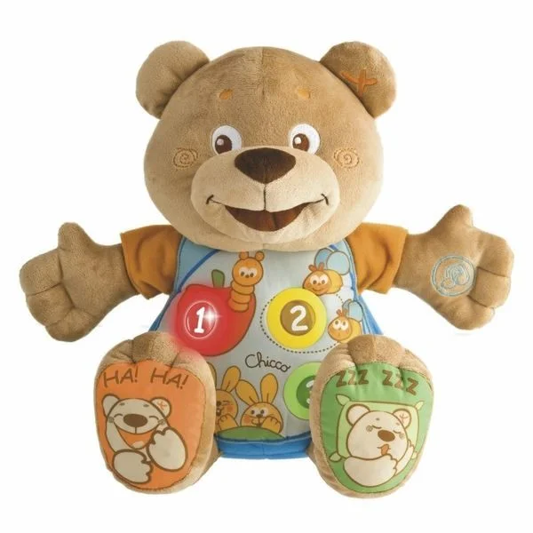 Развивающая игрушка CHICCO Говорящий мишка Teddy рус./англ. 6м+ 00060014000180