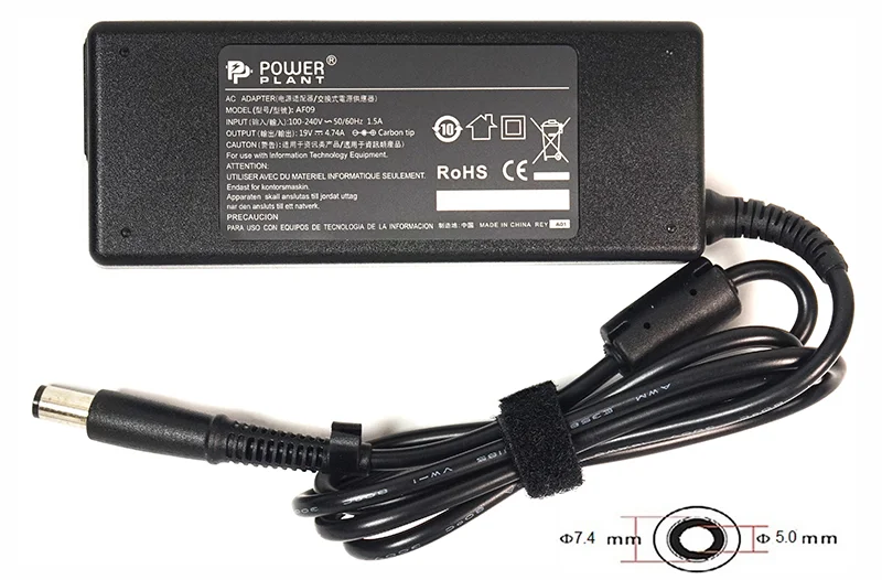 Фото Блок питания для ноутбуков PowerPlant HP 220V, 19V 90W 4.74A (7.4*5.0) HP90F7450