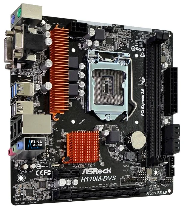 Фотография Материнская плата ASRock H110M-DVS