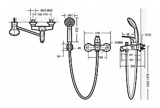 Фото Смеситель BRAVAT F6135188CP-B-RUS FIT