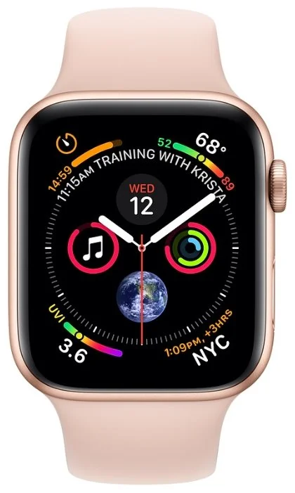 APPLE Watch Series 4 GPS 40mm Gold Aluminium Case with pink Sand Sport Loop MU692 1.kz