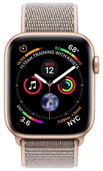 APPLE Watch Series 4 GPS 40mm Space grey Aluminium Case with Black Sport Band MU662 1.kz