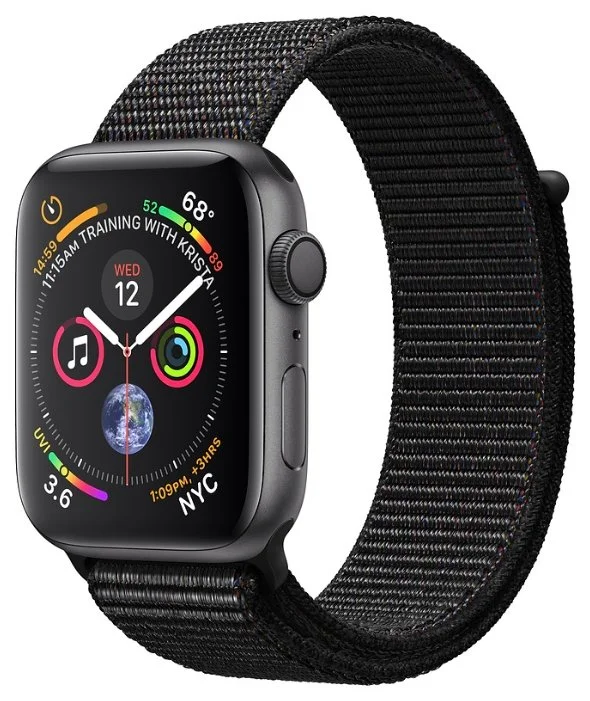 APPLE Watch Series 4 GPS 40mm Space grey Aluminium Case with Black Sport Band MU662 1.kz