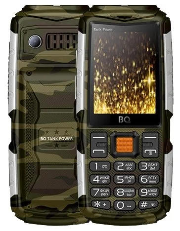 Фото Мобильный телефон BQ BQ-2430 Tank Power Camouflage Silver