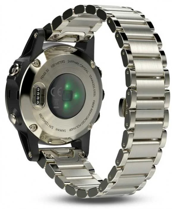 Купить Смарт-часы GARMIN Fenix 5 Sapphire Goldtone with metal band