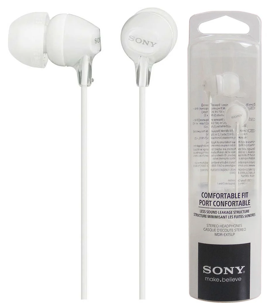 Фото Наушники SONY MDR-EX15LP White