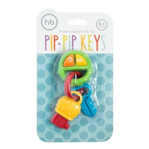 Фото Погремушка Happy Baby Брелок музыкальный Pip-Pip Keys 330639