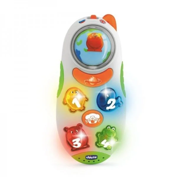 Фото Игрушка музыкальная CHICCO Говорящий телефон (рус/англ) 6м+ 00071408000180