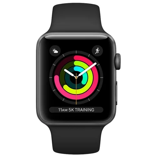Фотография Смарт-часы APPLE Watch Series 3 42mm Space Grey with Black (MQL12 )